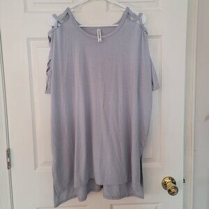 Womens soft grey short sleeve shirt